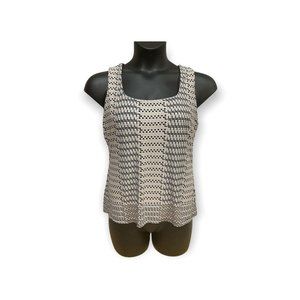 Size Large Calvin Klein Black White Tan Dressy Tank Top